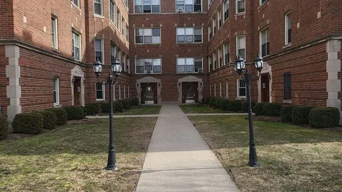 exterior of apartment complex