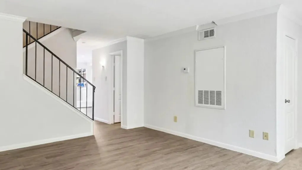 interior of bright apartment staircase