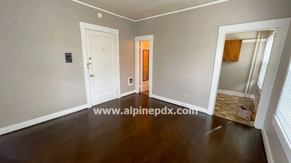 interior of apartment with hardwood floors