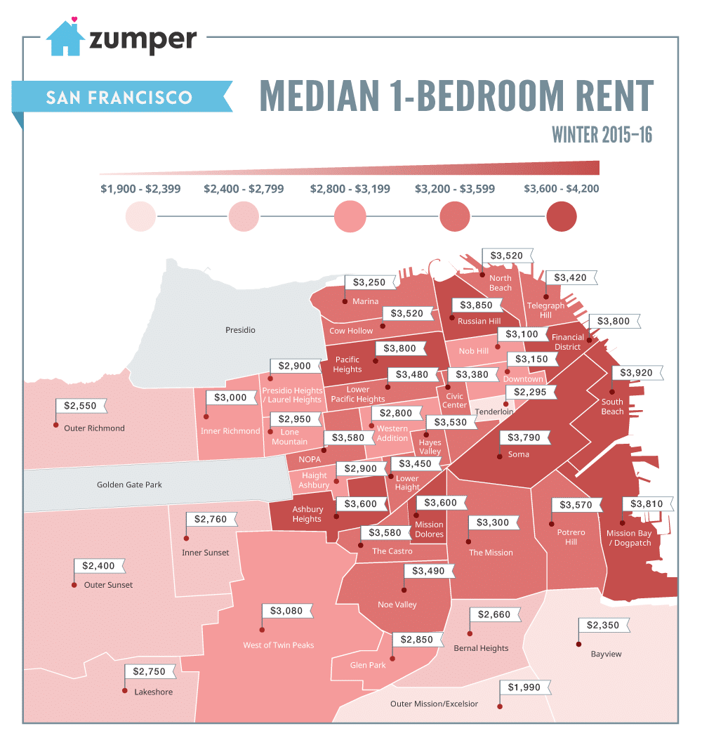 SanFrancisco_MonthlyPriceMedianMap_Winter2016