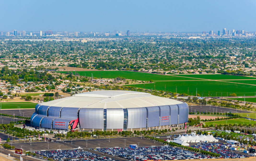 aerial view of glendale az 