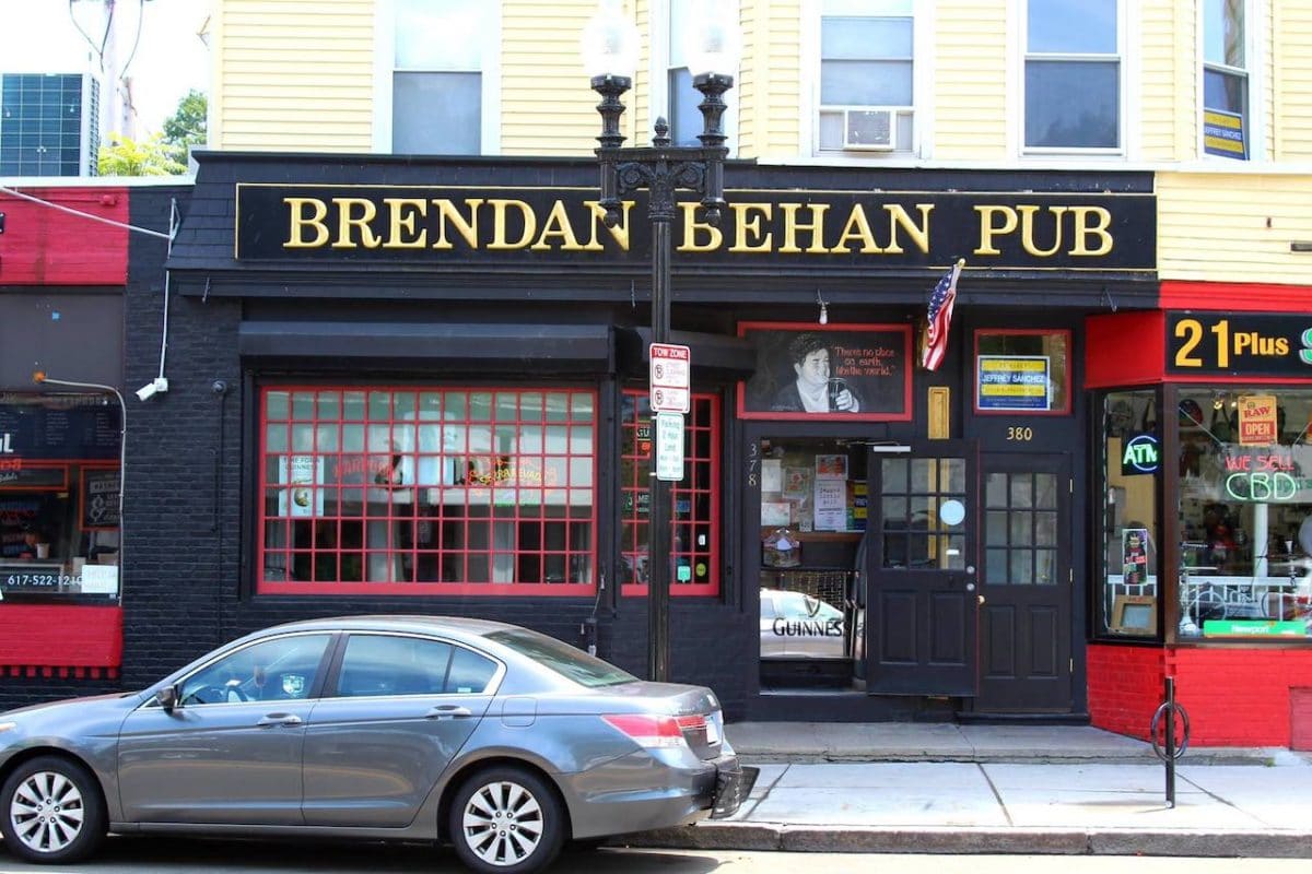 exterior of brendan behan on street