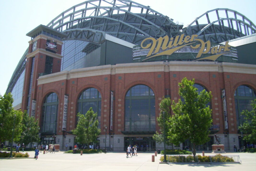 exterior of miller park on sunny day