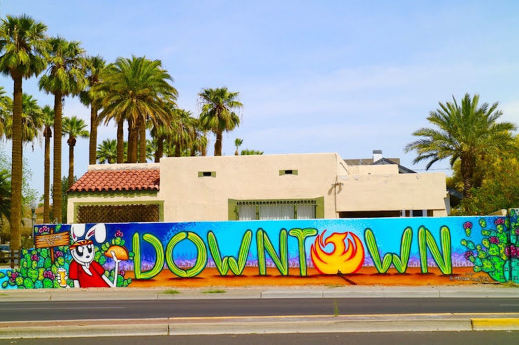 downtown mural with cactus