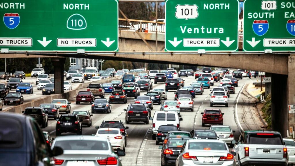 photo of cars in la during rush hour