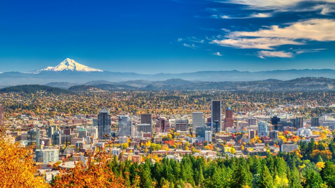 view of Portland skyline
