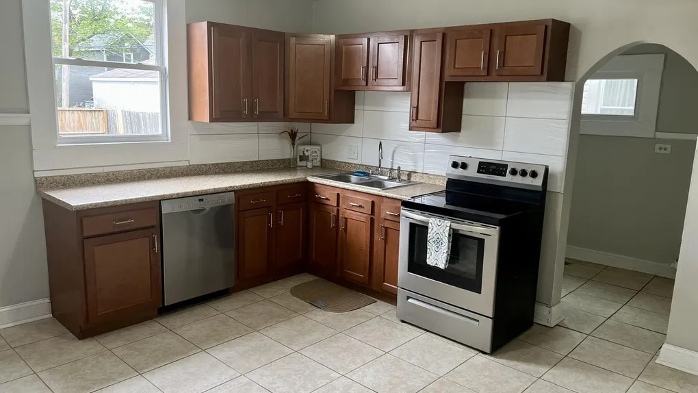 interior of kitchen in home for rent