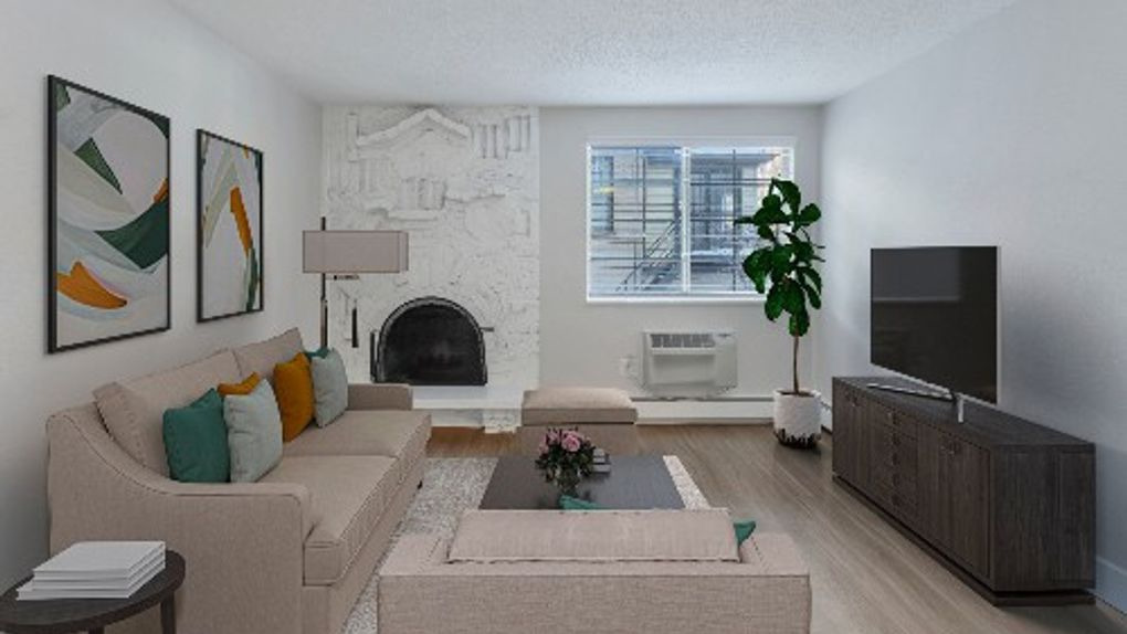 Furnished interior of Denver apartment
